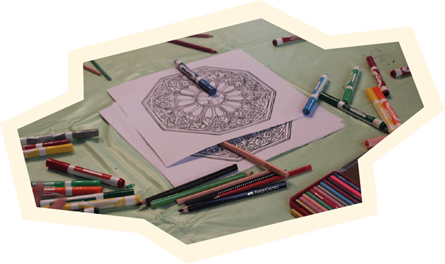 Mandalas und Buntstifte