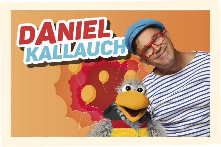 Familienshow: Daniel Kallauch mit seinem Spaßvogel Willibald