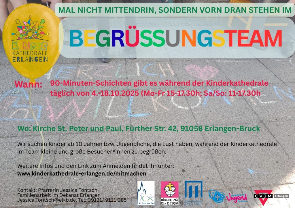 Flyer Begrüßungsteam für Kinder / Jugendliche ab 10